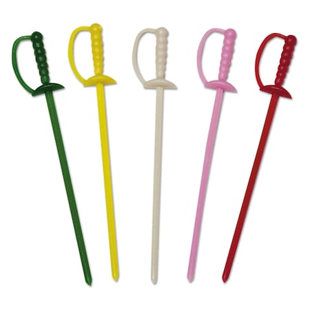 Amercareroyal Sword Picks, 3.25 in., Assorted Colors, 10000PK RPP RP147